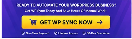 Order WP Sync WordPress automation software